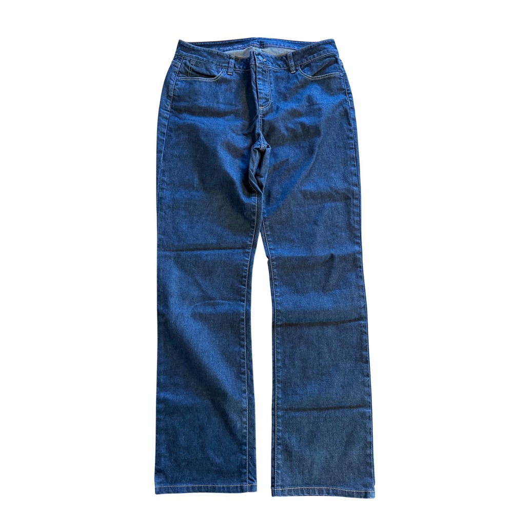 Talbots Signature Straight Leg Jeans Dark Wash Blue Size 14/32 Mid Rise Denim